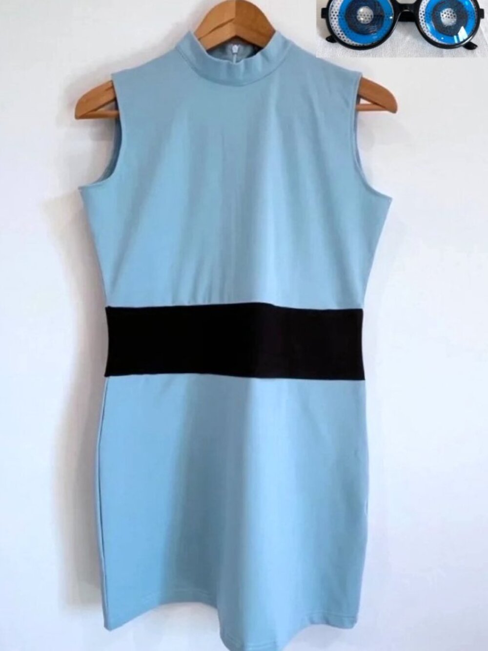 Powerpuff Girls Bubbles Cosplay Dress Light Blue Large Costume